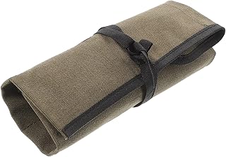 Pochette Enroulable en Toile Robuste pour Rangement D'outils De Menuiserie Et Clés, Légère Et Compacte pour Artisans Nomades Et Amateurs De Bricolage