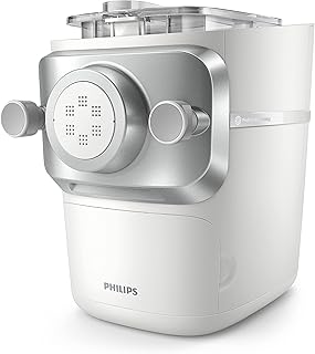 Philips Machine à Pâtes Series 7000 - Technologie ProExtrude, Entièrement Automatique, Technologie De Mélange Parfaite, 6 Disques De Mise En Forme, Blanc (HR2660/00)