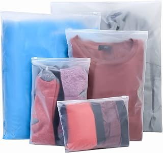 20 Pièces Sac de Rangement de Voyage, Pochette pour Vêtements, Pochette Sacs d'Emballage Transparent Glissière pour Voyage Bagage Chaussure Maison