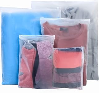 20 Pièces Sac de Rangement de Voyage, Pochette Sacs d'Emballage Transparent Glissière pour Voyage Bagage Chaussure Maison, Pochette pour Vêtements Voyage