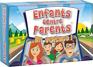 KANGUR Enfants Contre Parents. en Voiture! Jeu de Voyage Jeux de Société pour Enfants et Adultes Quiz Jeu de Cartes 6 Ans