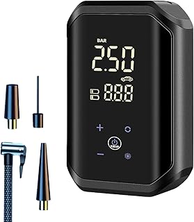 Pompe À Air Rechargeable | Gonfleur pour Pneus de Vélo | Pompe Électrique avec Écran Digital pour Pneus de Voiture, Équipements Sportifs et Moto