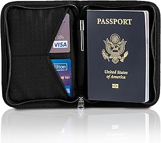 Portefeuille pour Passeport Zero Grid - Porte-Documents de Voyage avec Blocage RFID