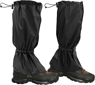 Guêtres de Randonnée, Guêtres Imperméables Protection Jambes Randonnée, Montagne Trekking Ajustables Coupevent Legging Guêtres pour Homme et Femme