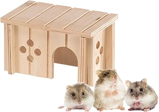 Ferplast Maison Hamster, Maisonette Souris, Accessoire Cage Hamster, avec Toit Plat et Trous d'Aération, en Kit de Montage, 12,5 x 7,5 x h 7 cm,